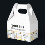 Boy's Construction Builder Toolbox Birthday  Favor Boxes<br><div class="desc">This design has been created to appear as a toolbox - the perfect addition for your little handyman's birthday favors!</div>