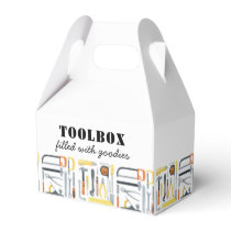 Boy's Construction Builder Toolbox Birthday  Favor Boxes