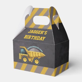 Boys Construction Theme Birthday Party Favor Box by KarisGraphicDesign at Zazzle