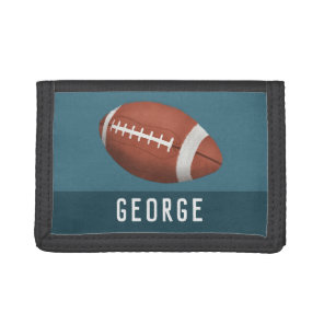 Boys Cool and Sporty American Football Kids Trifold Wallet