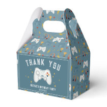 Boys Cool Blue Video Game Kids Birthday Favor Boxes