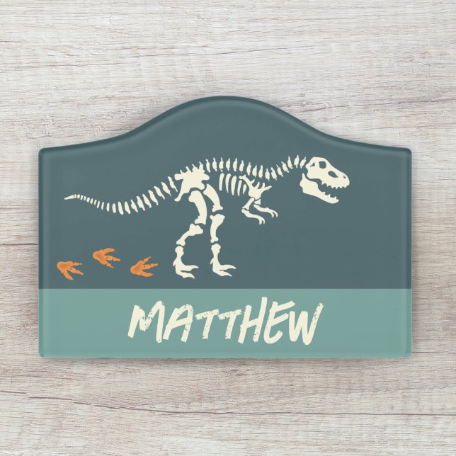 Boys Cool Dinosaur Dig Fossil Kids Room Door Sign (Creator Uploaded)