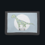 Boy's Cool Doodle Jurassic Dinosaur with Name Tri-fold Wallet<br><div class="desc">This cool design is a part of a collection featuring cute dinosaurs for little boy's apparel and accessories. This children's design features a hand drawn jurassic doodle dinosaur and can be personalized with your boy's name. Perfect for your child's first wallet. Check out our store for other dinosaur designs!</div>