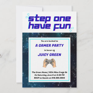 Boys Cool Gamer Invitation