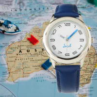 Boys Cool Modern Blue Stylish Custom Name Kids Watch Zazzle