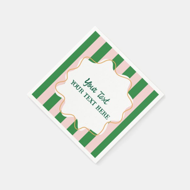 Boys Cool Modern Colorful Stirpes Birthday Party  Napkins (Corner)