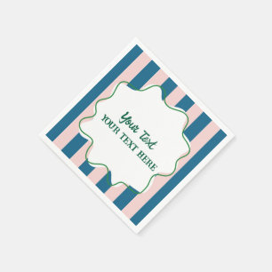 Boys Cool Modern Colorful Stirpes Birthday Party  Napkins