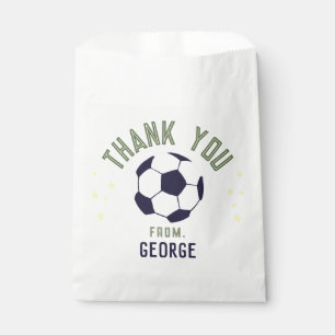 Boys Cool Soccer Thank You Kids Birthday Favor Bag