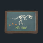 Boys Cool T-Rex Dinosaur Dig Kids Trifold Wallet<br><div class="desc">This cool and modern boys wallet features a t-Rex dinosaur skeleton. The wallet can be personalized with your child’s name,  making it the perfect personalised gift.</div>