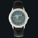 Boys Cool T-Rex Dinosaur Dig Kids Watch<br><div class="desc">This cool and modern boys watch features a t-Rex dinosaur skeleton. The watch can be personalized with your child’s name,  and has clear readable numbers. The perfect prehistoric dinosaur dig themed gift for any Dino enthusiast.</div>