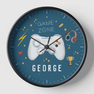 Boys Cool Video Game Controller Kids Gaming Clock
