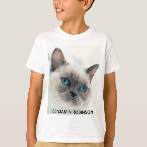 Boys Custom Photo and Name Personalized kids Funny T-Shirt