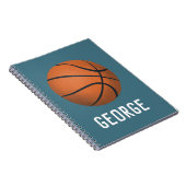 Boys Cute and Modern Blue Basketball Kids School Notebook (Right Side)