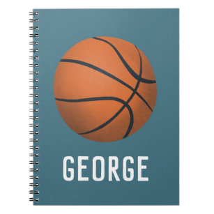 Boys Cute and Modern Blue Basketball Kids School Notebook