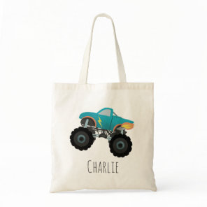 Boys Cute and Modern Blue Truck Kids Tote Bag