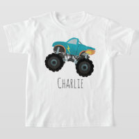 Boys Cute and Modern Blue Truck T-Shirt