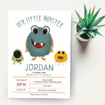 Boys Cute and Modern Monster Kids Birthday Party Invitation<br><div class="desc">This cute, whimsical and modern kids 3rd birthday party invitation design features unique and colorful monster aliens, and can be personalized with your child’s name and other details necessary for your birthday party. The invite also features a cute matching monster pattern on the back. The perfect monster themed addition to...</div>