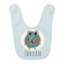 Boys Cute and Whimsical Blue Monster Baby Bib