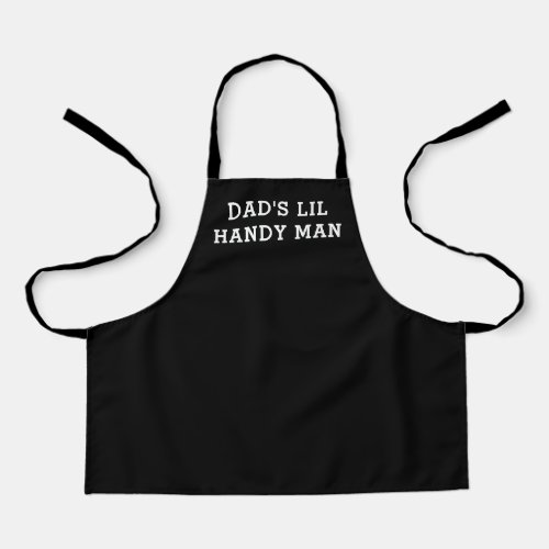 Boys Cute Black White Handy Man Typography Apron