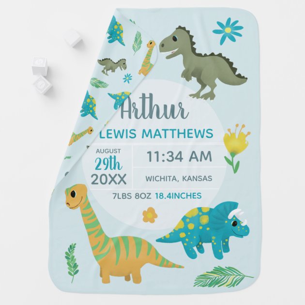 Blue dinosaur baby discount blanket