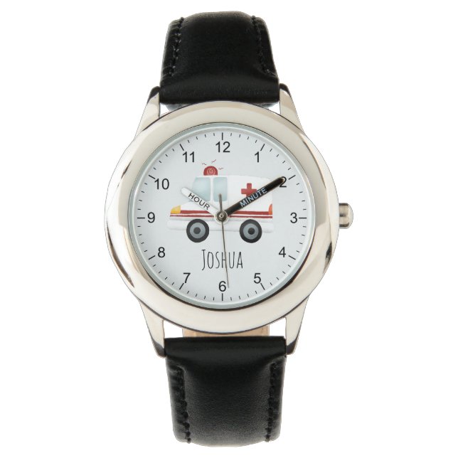 Boys Cute Blue Doctor Ambulance Kids Watch (Front)
