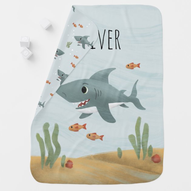 Shark top swaddle blanket