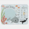 Boys Cute Blue Ocean Whale Under the Sea Milestone