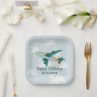 Boys Cute Blue Travel Airplane Kids Birthday