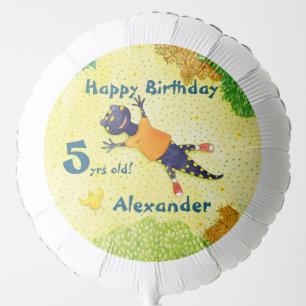 Boys Cute Cartoon Personalized Birthday Balloon