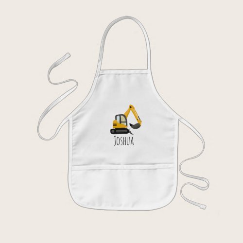 Boys Cute Construction Digger Excavator Cartoon Kids' Apron Boys Cute Construction Digger Excavator Cartoon Kids' Apron