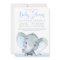 Boys Cute Elephant Baby Shower Invitations