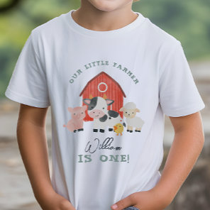 Boys Cute Farm Animal Kids Birthday Baby T-Shirt