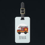 Boys Cute Firefighter Fire Engine Truck Kids Luggage Tag<br><div class="desc">This cute kids luggage tag features a fire engine truck cartoon. This modern design also features a place for you to add your boy's name,  family email,  and phone number. The perfect gift for any fireman’s first trip! Check out our collection for the matching firefighter-themed passport case.</div>