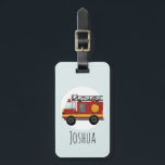 Boys Cute Firefighter Fire Engine Truck Kids Luggage Tag<br><div class="desc">This cute kids luggage tag features a fire engine truck cartoon. This modern design also features a place for you to add your boy's name,  family email,  and phone number. The perfect gift for any fireman’s first trip! Check out our collection for the matching firefighter-themed passport case.</div>