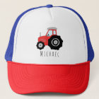 Boys Cute Red Tractor Farm and Name Kids