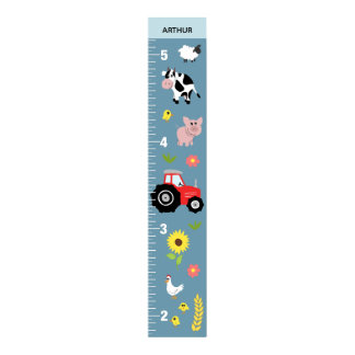 Boys Cute & Rustic Farm Tractor Growth Chart