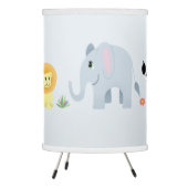 Boys Cute Safari Animals Zebra Name Kids Nursery Tripod Lamp (Left)