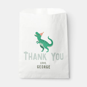Boys Cute T-Rex Dinosaur Kids Birthday Favor Bag