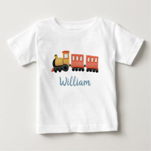 Boys Cute Train Travel Transport Baby T-Shirt