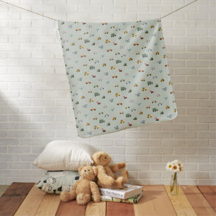 Boys Cute Transport Car Pattern Kids Baby Blanket