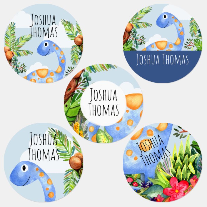 Boys Cute Watercolor Jungle Dinosaur And Name Kids Labels Zazzle Com In fact, it's one of the first and biggest decisions you have to make as a new parent. zazzle