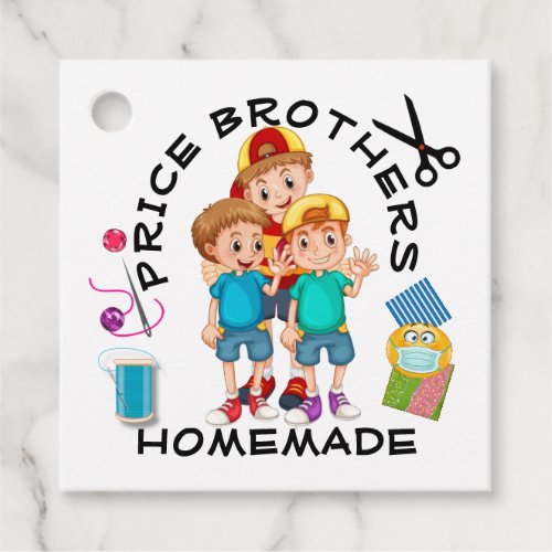 Boys Designers Business Card Matching  Favor Tags