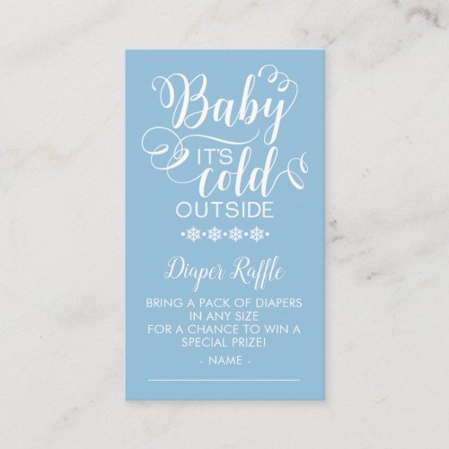Boys Diaper Raffle Baby Its Cold Outside Card