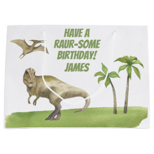 Boys Dinosaur Birthday Large Gift Bag