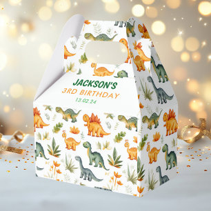 Boys Dinosaur Birthday Party Favor Box