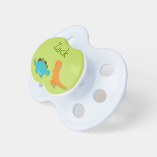 Boys Dinosaur Dino Personalized Pacifier (Front Right)