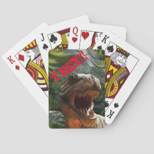 Boys Dinosaur Jurassic T Rex Poker Cards