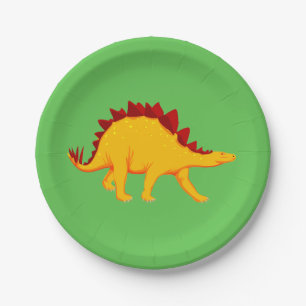 Boy's dinosaur party theme paper plates