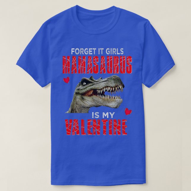 Boys Dinosaur Valentines Day Funny Mamasaurus Kids T-Shirt (Design Front)