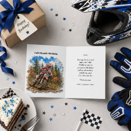 Boys Dirt Bike Motocross Racing Happy Birthday Card
